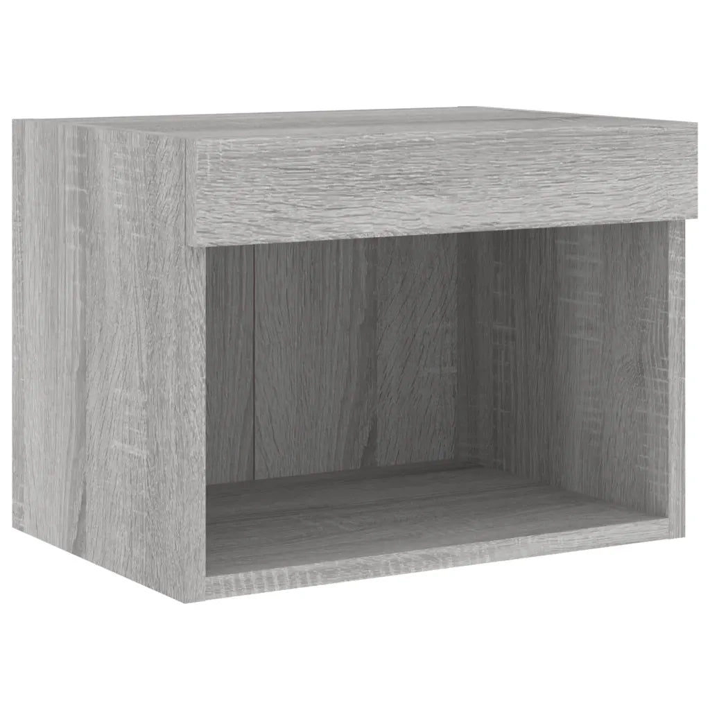 Mobili TV a Muro con LED 5pz Grigio Sonoma in Legno Multistrato 3216695