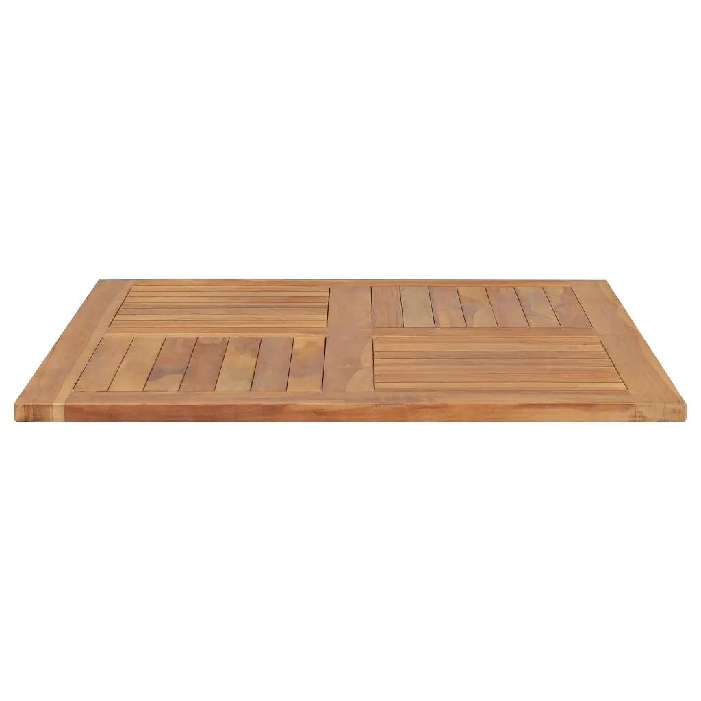 Piano del Tavolo Legno Massello di Teak Quadrato 90x90x2,5 cm cod mxl 64413