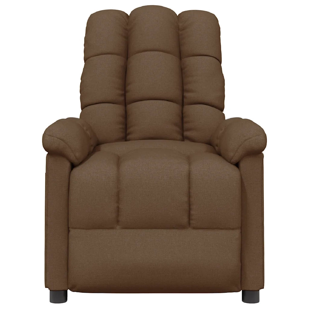 Poltrona Massaggiante Marrone in Tessuto 289810