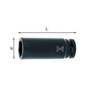 Chiave a bussola lunga Usag diametro 16 mm FULLCONTACT 1/2" UO2350278