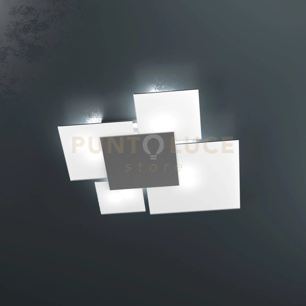 UPGRADE-70 APPLIQUE-PLAFONIERA 4 LUCI GRIGIO ANTRACITE 1148-70-GA