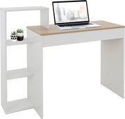 Scrivania con mensola 110x72x40 cm Bianco/Sonoma Rovere Legno ML Design