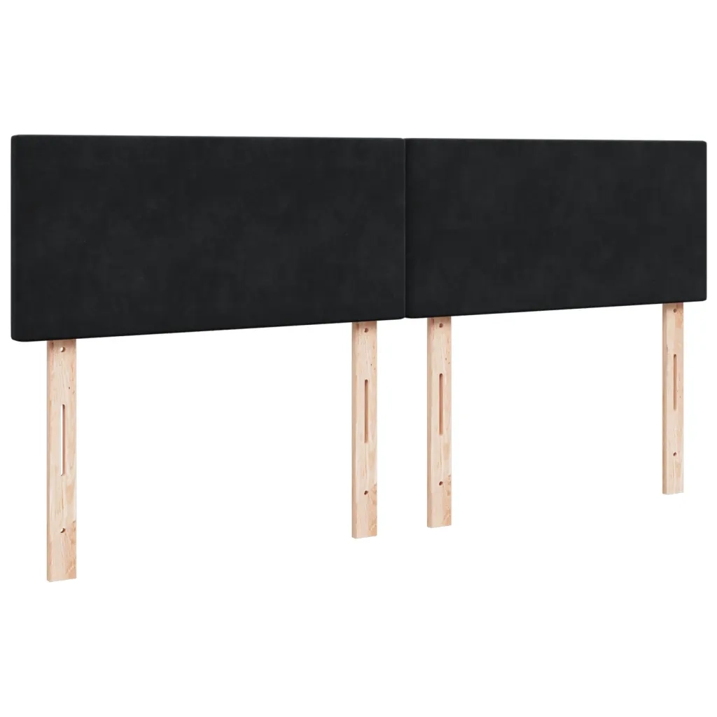Giroletto a Molle con Materasso Nero 180x200 cm in Velluto 3286374