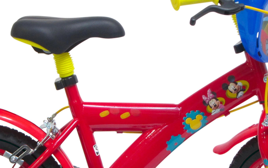 Bicicletta per Bambino 14" 2 Freni Disney Mickey Mouse Rossa