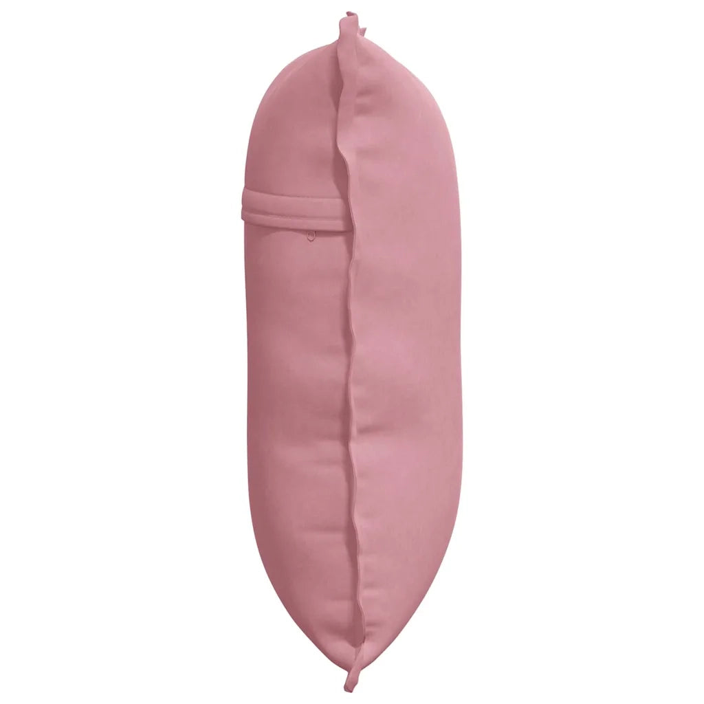 Cuscino per Schiena Rosa 60 x 50 cm Tessuto in Cords 42014679