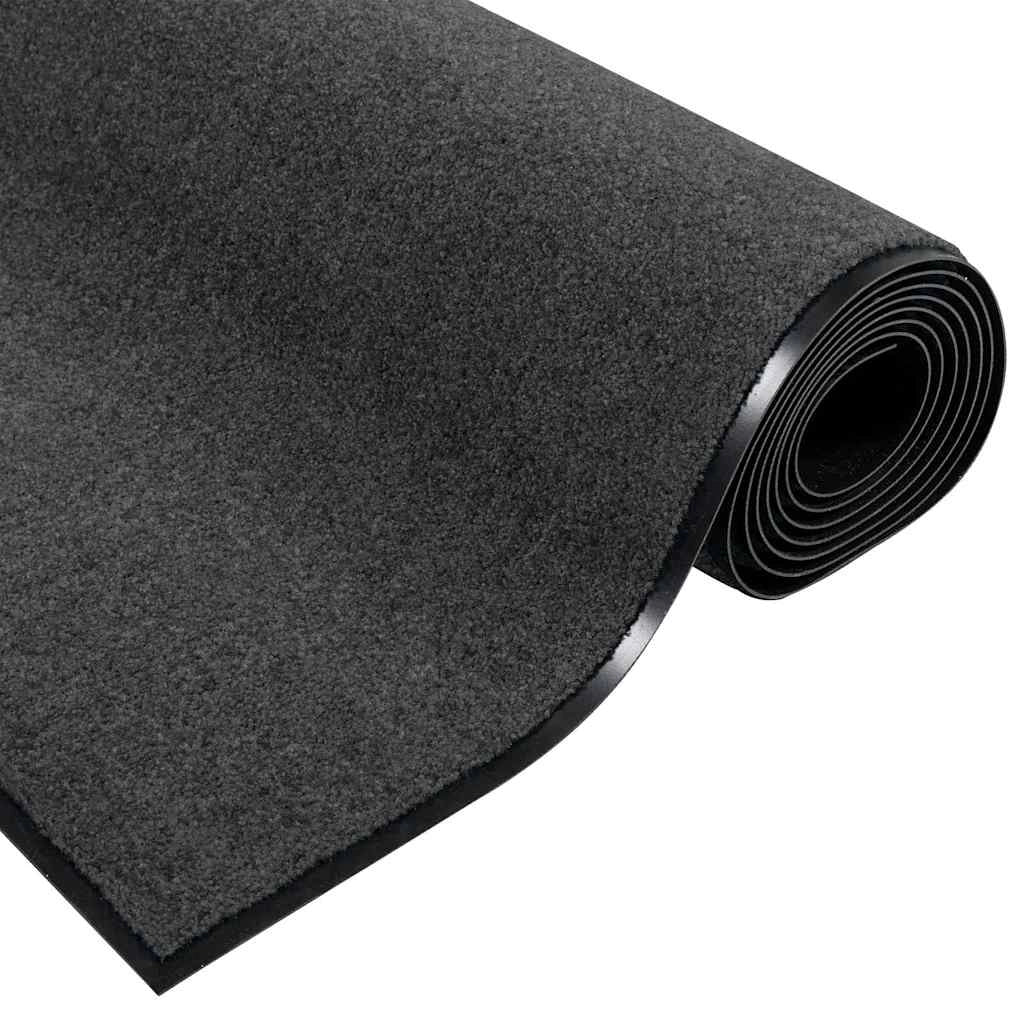 Zerbino d'ingresso moderno rettangolare per interni/esterni 120 x 300 cm resistente antiscivolo in poliammide nero 02_0057927