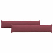 Cuscini da Divano 2 pz | Cuscini per sedie Rosso Vino 200 x 40 cm Tessuto