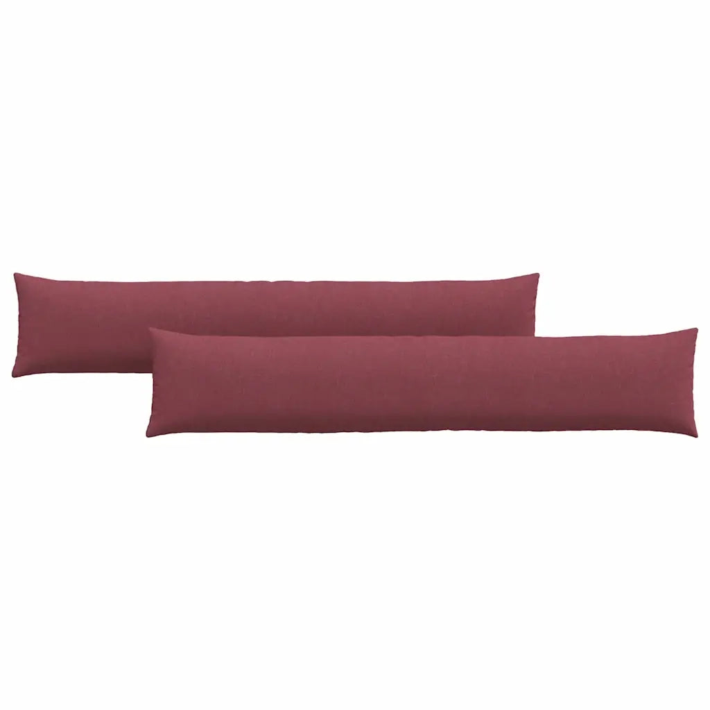Cuscini da Divano 2 pz | Cuscini per sedie Rosso Vino 200 x 40 cm Tessuto