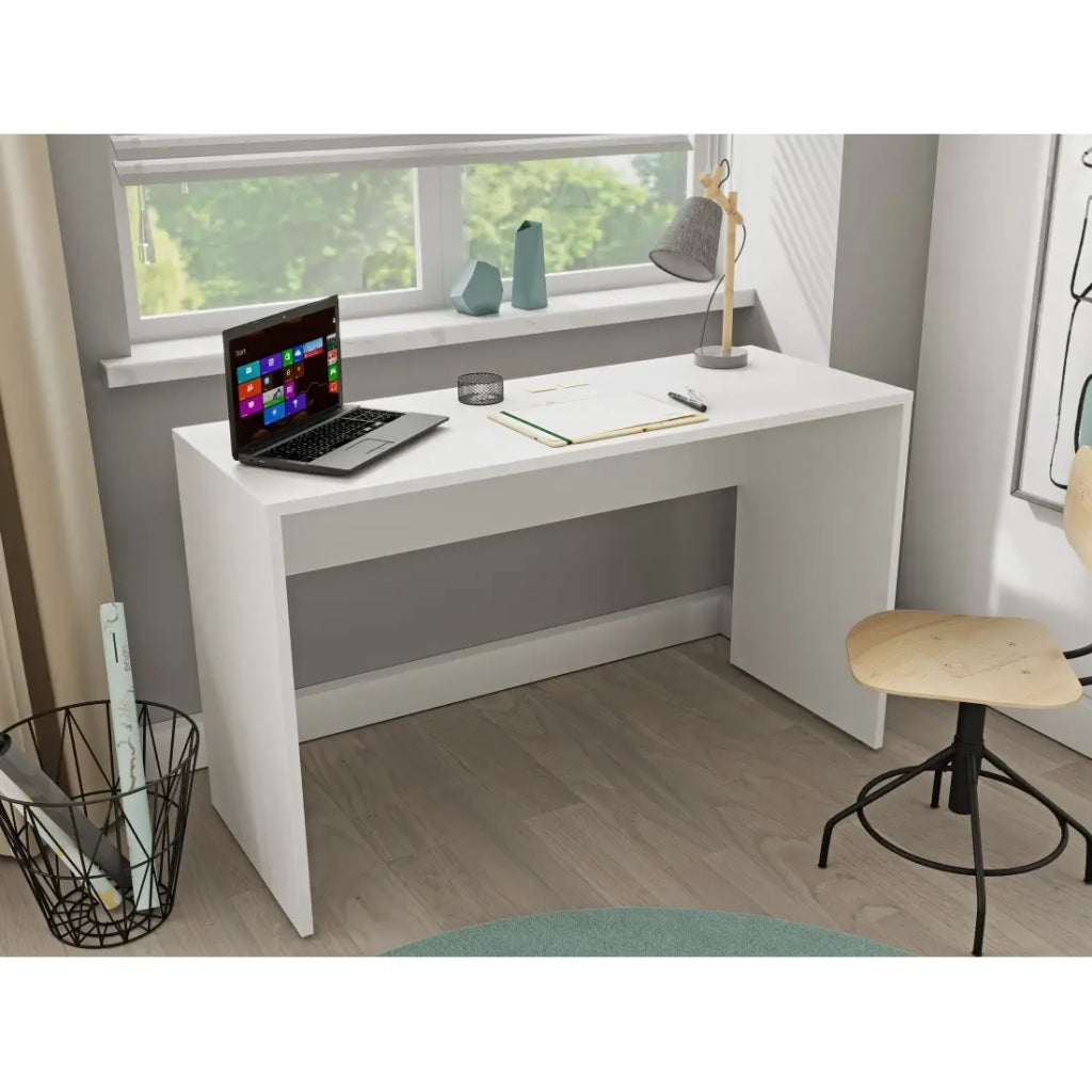 Scrivania bianca MELTO 130 cm – Design moderno, durevole e ideale per il telelavoro o la camera degli adolescenti
