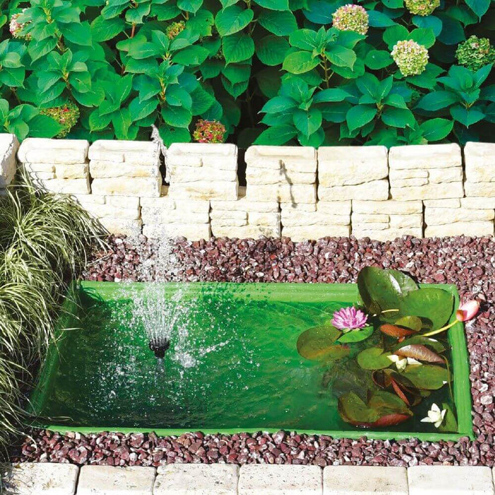 Laghetto Artificiale Verde da Giardino Rettangolare 115x75x45 cm 280 Litri