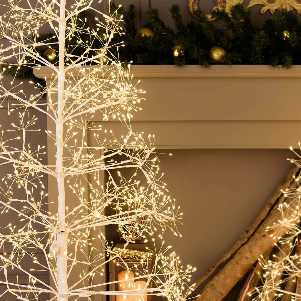 Albero Bianco con microled bianco caldo, uso interno - 1.8 METRI