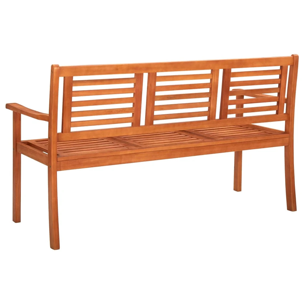 Panca da giardino mobile da giardino per esterni terrazza a 3 posti 150 x 60 x 89 cm in legno massello di eucalipto 02_0011313