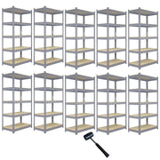Scaffali da Garage Q-Rax ad Incastro Scaffalature da Officina Magazzino - Grigio
