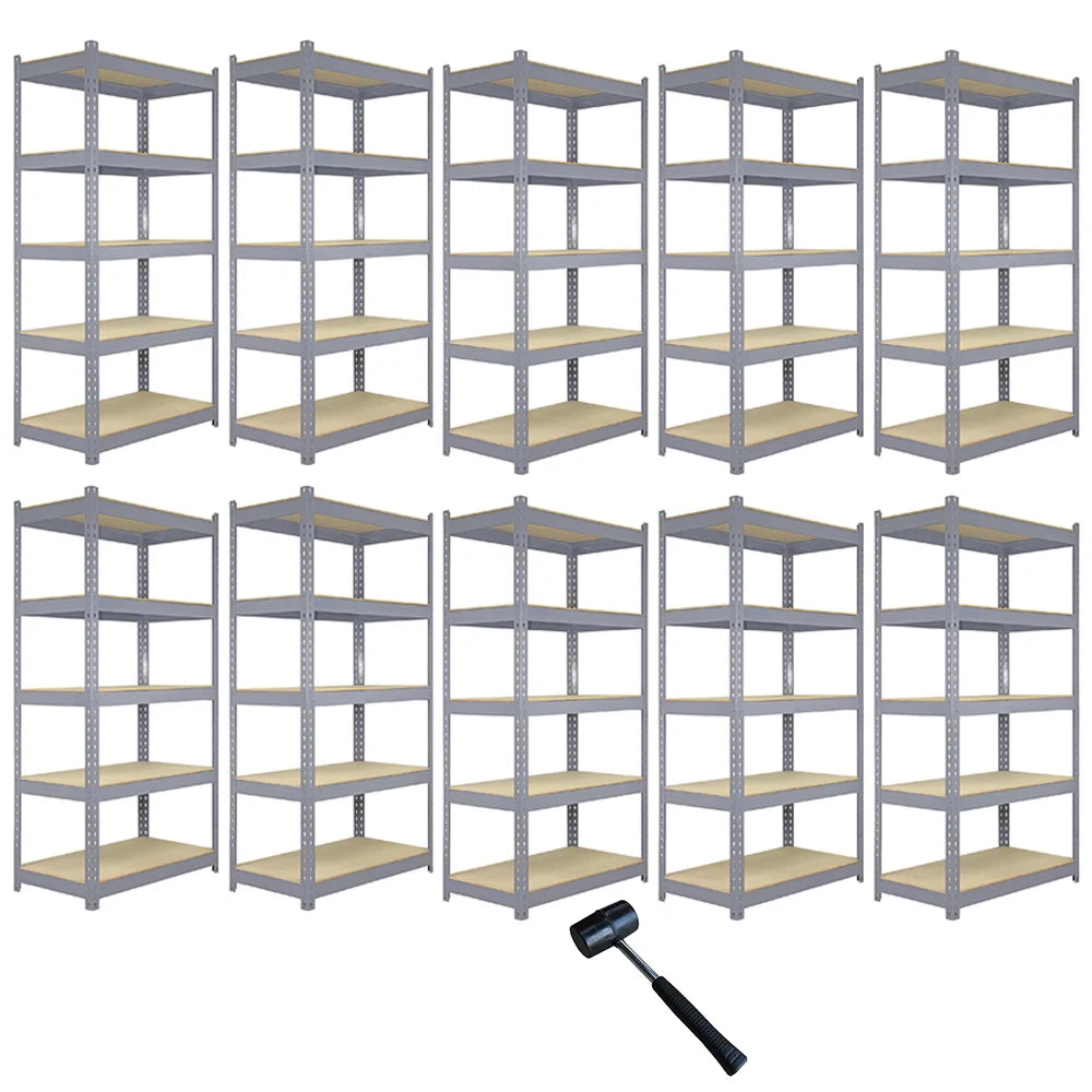 Scaffali da Garage Q-Rax ad Incastro Scaffalature da Officina Magazzino - Grigio