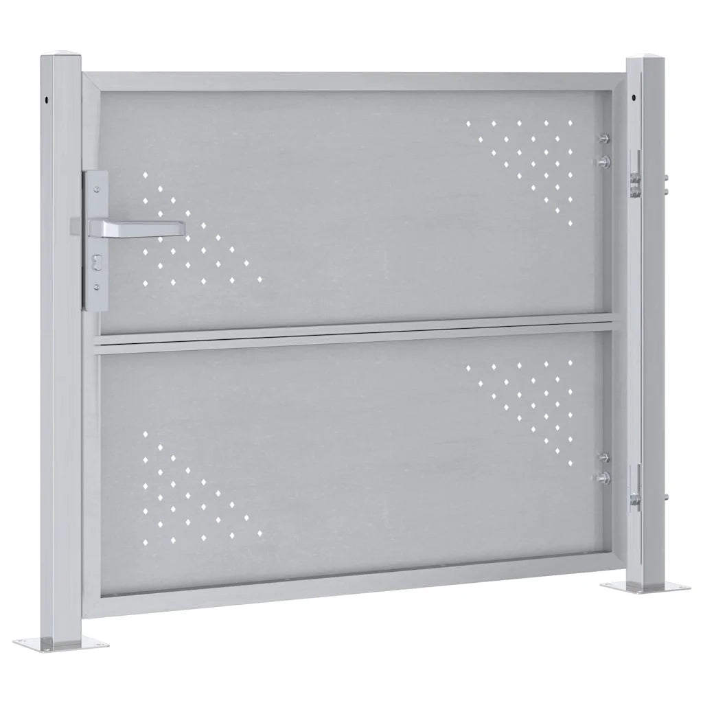 Cancello da giardino Argento 85 x 70 cm Acciaio inossidabile 3402574