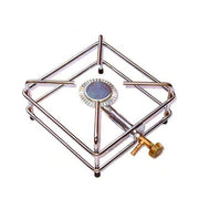 FDA Donati 53668 Fornellone a gas GPL 4 piedi telaio acciaio cromato 8mm bruciatore acciaio 2,5 W 22x22 cm colore Cromato