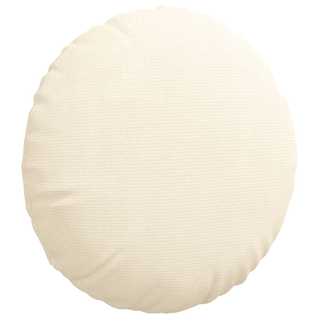 Cuscini per Seduta 2 pcs Crema Ø 80 cm Tessuto in Cords