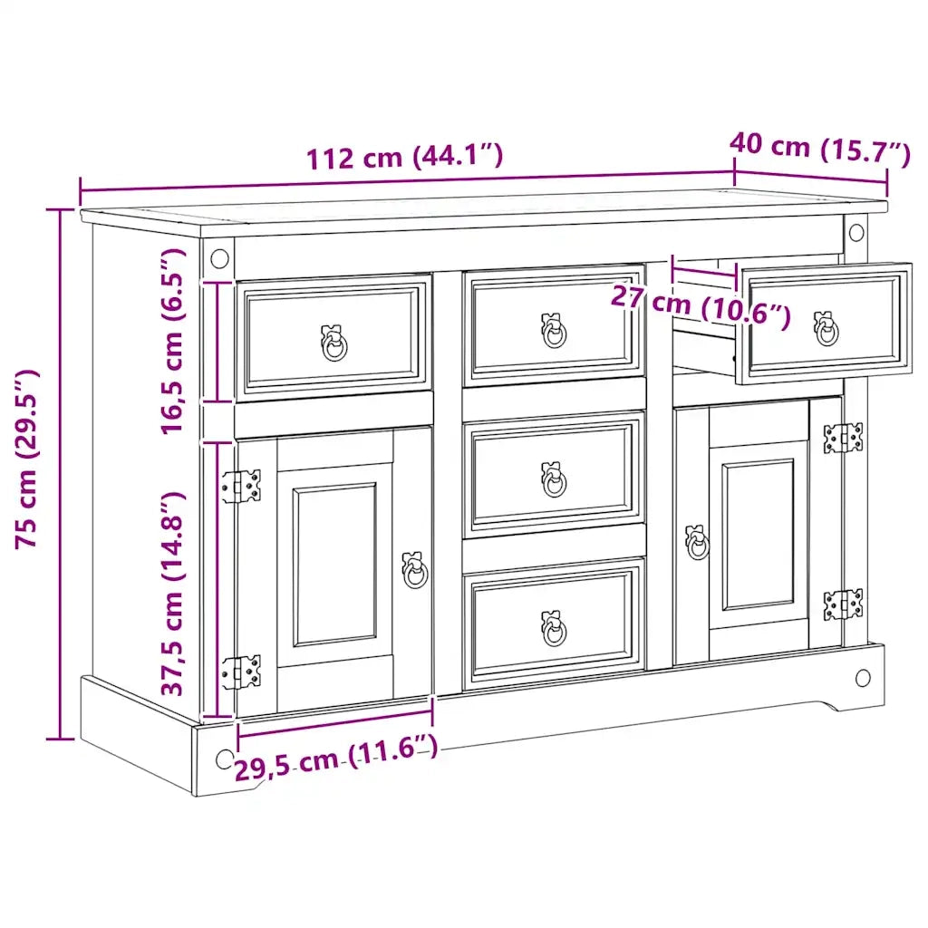 Cassapanche di stoccaggio Corona Bianco 112 x 40 x 75 cm CFW4753204