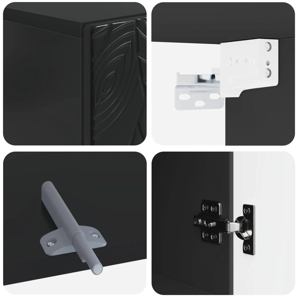 Armadio da bagno a muro DELFT Nero 30 x 31 x 59 cm 897026