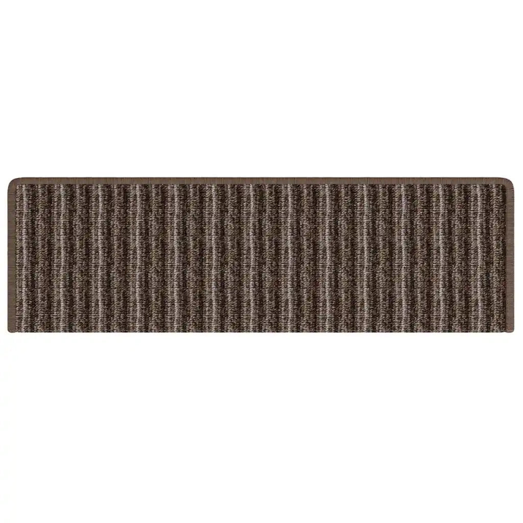 Tappetini per scale autoadesivi 15 pcs Marrone 65 x 21 x 4 cm 42011450
