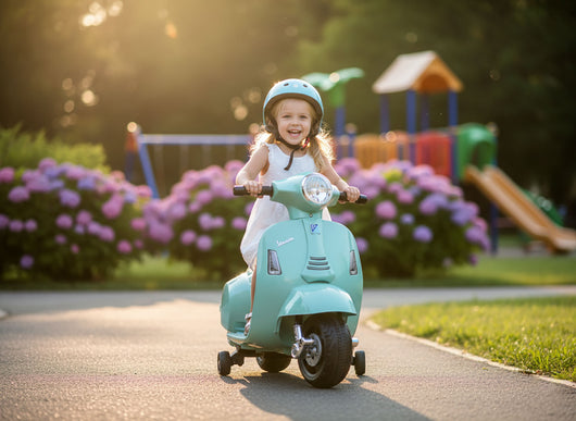 Scooter Elettrico per Bambini Licenza Ufficiale Piaggio Vespa Small 7,2V 2,5Ah Verde
