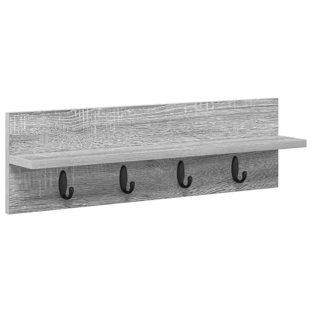 vidaXL Appendiabiti a muro Grigio sonoma 60 x 10.5 x 18 cm