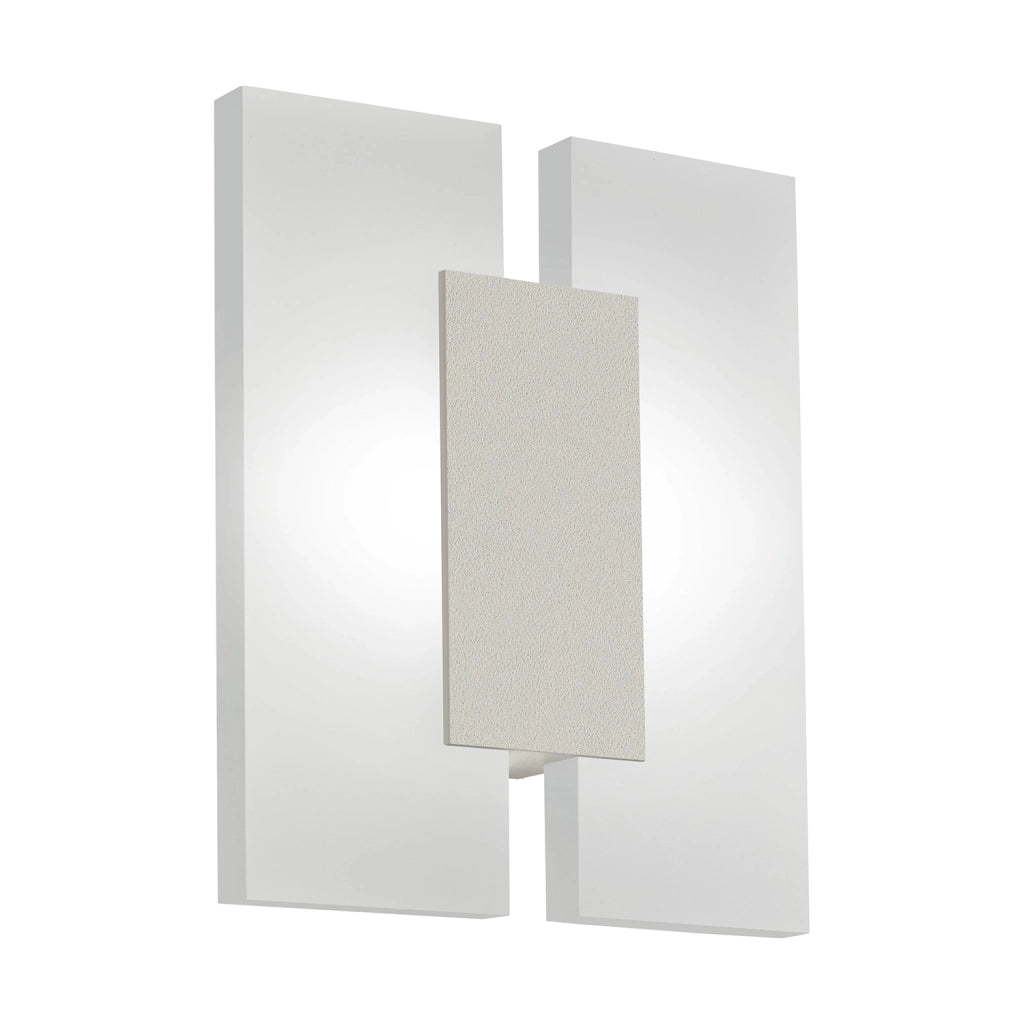 Plafoniera Minimal Metrass 2 Alluminio Nichel Satinato 2 Luci Led Integrato 4,5W