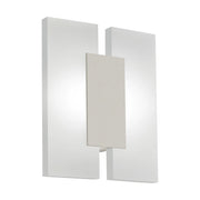 Plafoniera Minimal Metrass 2 Alluminio Nichel Satinato 2 Luci Led Integrato 4,5W