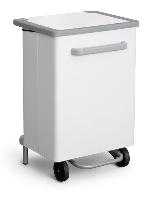 Pattumiera Per Raccolta Differenziata 47x37xh70 cm In Acciaio Verniciato a Pedale Bianco