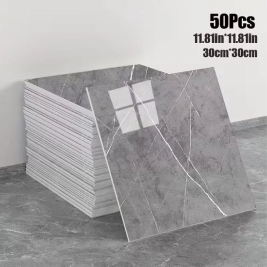 50 pezzi di piastrelle per parete 3D in marmo - pannelli per parete autoadesivi per parete posteriore, bagno e soggiorno