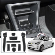 Compatibile con VW UP/Seat MII/Skodα Citigo 2013-2023 2024 Auto Gomma Anti-Slip Matta di Portata, Piatto di Supporto Anti-Slip per Manubrio, Piatto di Contenimento per Bicchiere, Piatto Anti-Slip per Console Centrale, Piatto Anti-Slip per Joggings.
