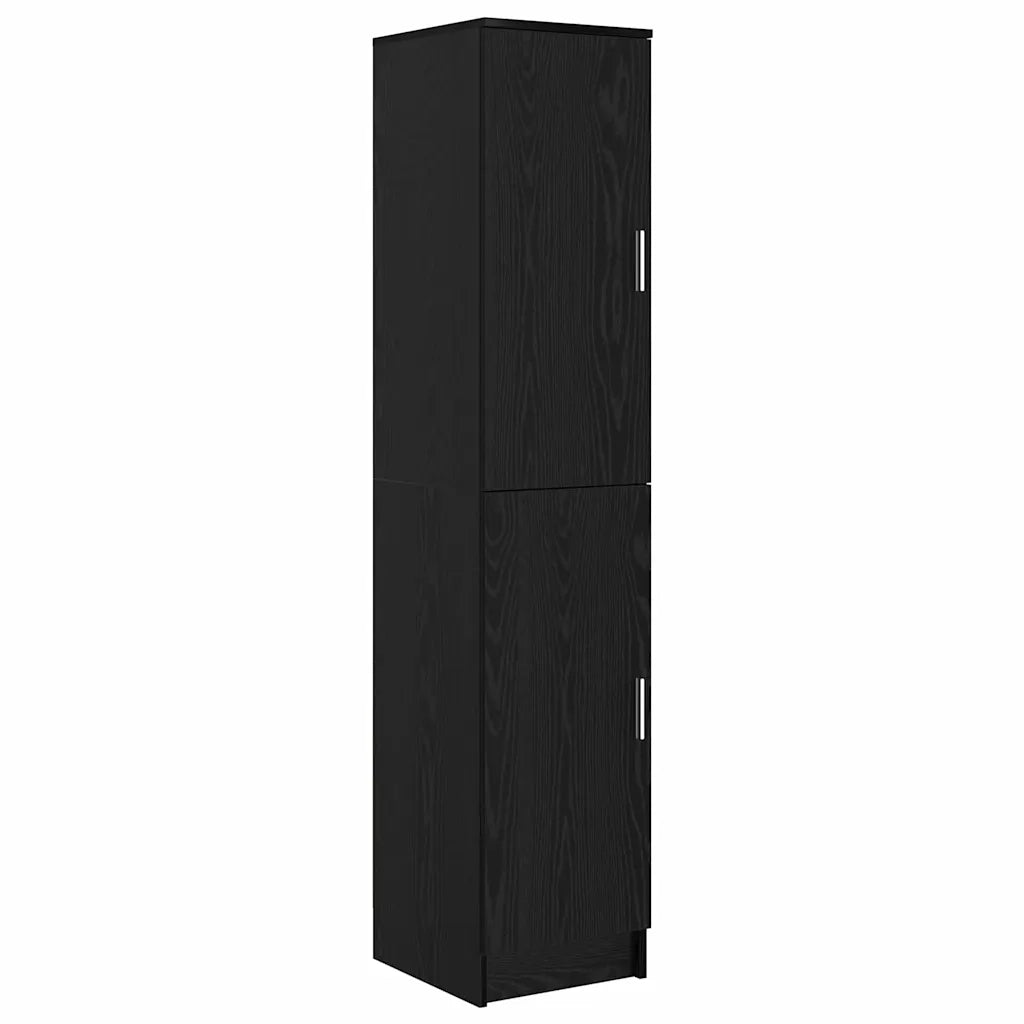 Credenza-Buffet-Armadio da cucina Rovere Nero 35 x 39 x 168 cm