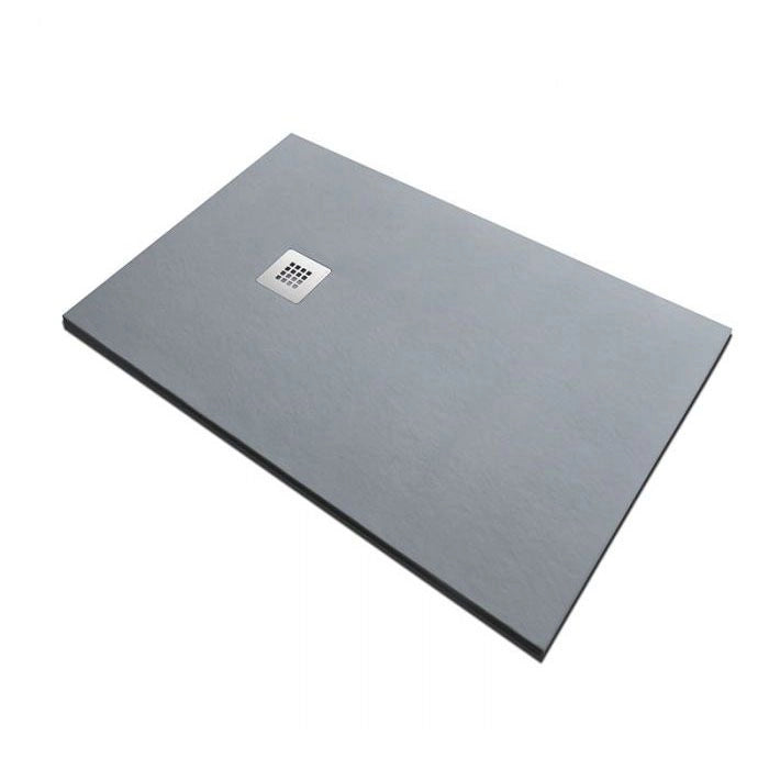 Piatto doccia in pietra SOLIDSTONE alto 2,8 cm - Grigio cemento RAL 7033 - Misura: 90x150 x 2,8h 