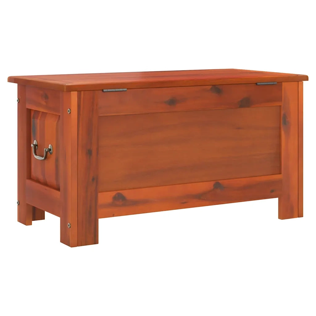 Cassapanca con Coperchio-Baule-Armadietto contenitore Marrone in Legno Massello di Acacia 246402