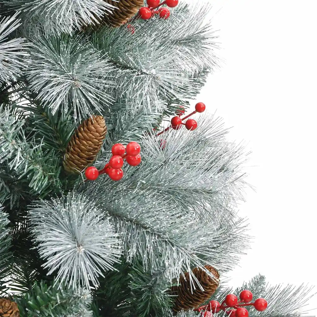 Albero di Natale artificiale Verde e bianco 210 cm 3395195