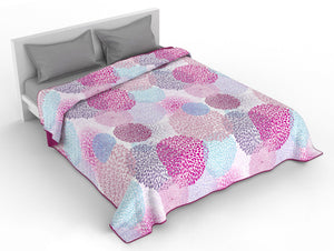 Trapuntino Matrimoniale Doubleface con Stampa Soffioni