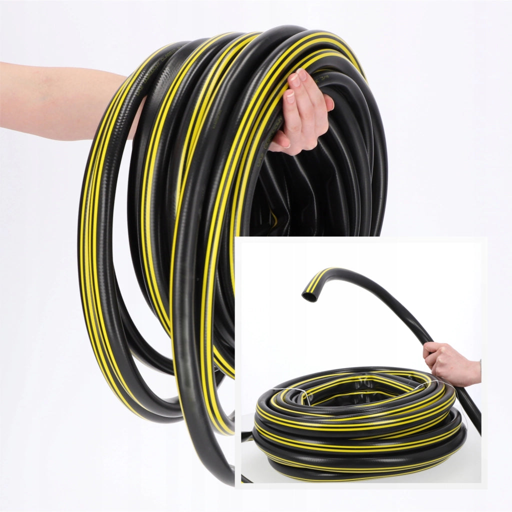 Tubo da giardino KADAX da 20 m, diametro 3/4 di pollice, per acqua, 3 strati di gomma resistente, PVC flessibile