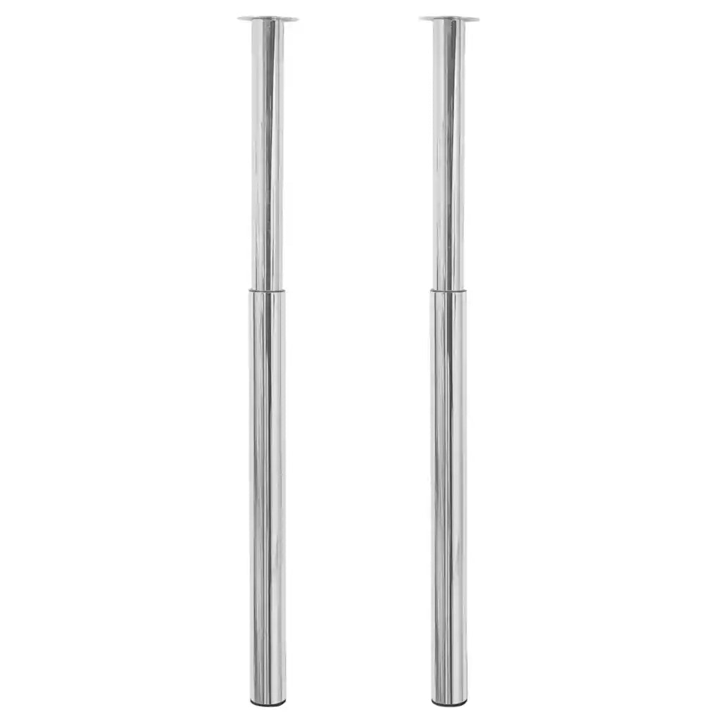 Gambe Telescopiche per Tavolo 2 pz Cromate 710 mm-1100 mmcod mxl 103280
