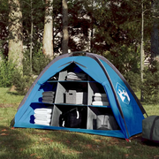 Tenda Portaoggetti-Tenda deposito da esterno con 9 Scomparti Blu Impermeabile