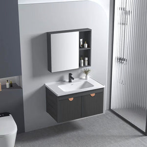 Set Di Mobili Da Bagno Con Lavabo Mario 60cm Grey