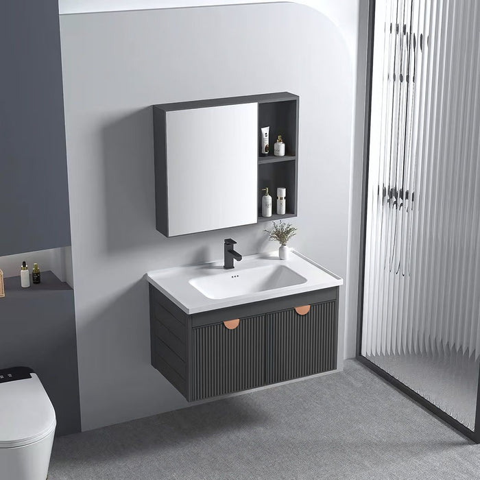 Set Di Mobili Da Bagno Con Lavabo Mario 60cm Grey