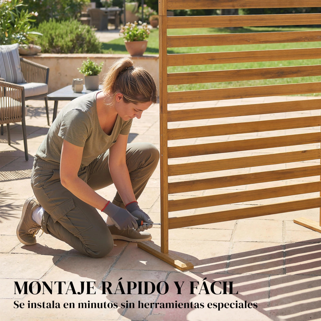 Biombo in Legno ¨C zephmum ¨C Marrone 170x80 cm