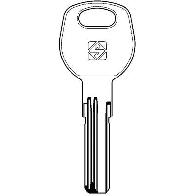 CHIAVE PUNZONATA AUNO AUO1R SILCA - OTTONE NICHELATO- 2 pezzi