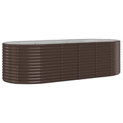 Fioriere | Cassetta per fiori | Letto Giardino Acciaio Zincato 249x100x68 cm Marrone