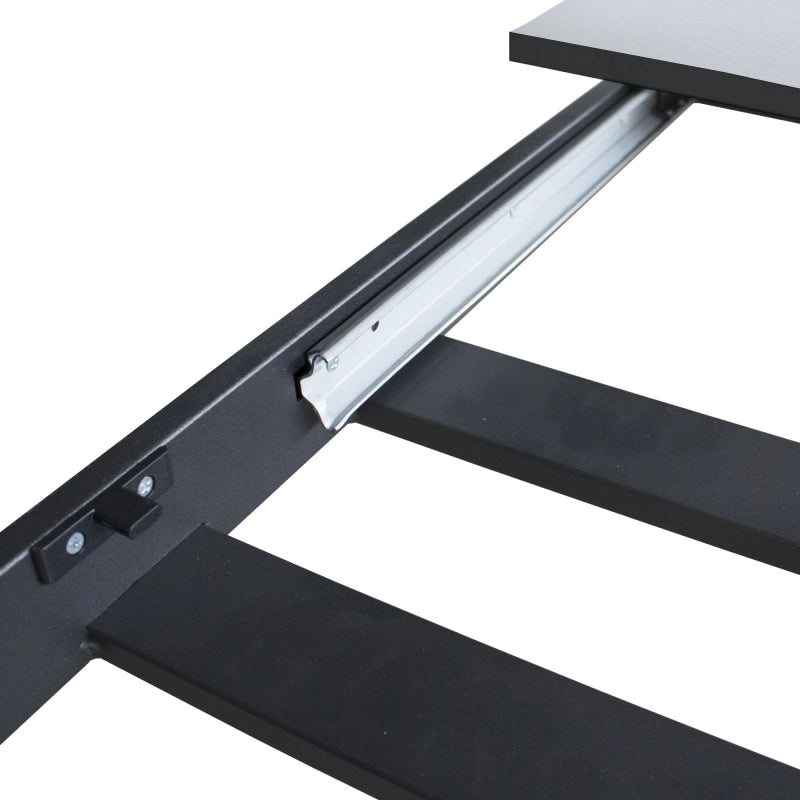 Tavolo allungabile 90x120/180 cm Ganty - bordo Antracite telaio Antracite - Antracite Spatolato