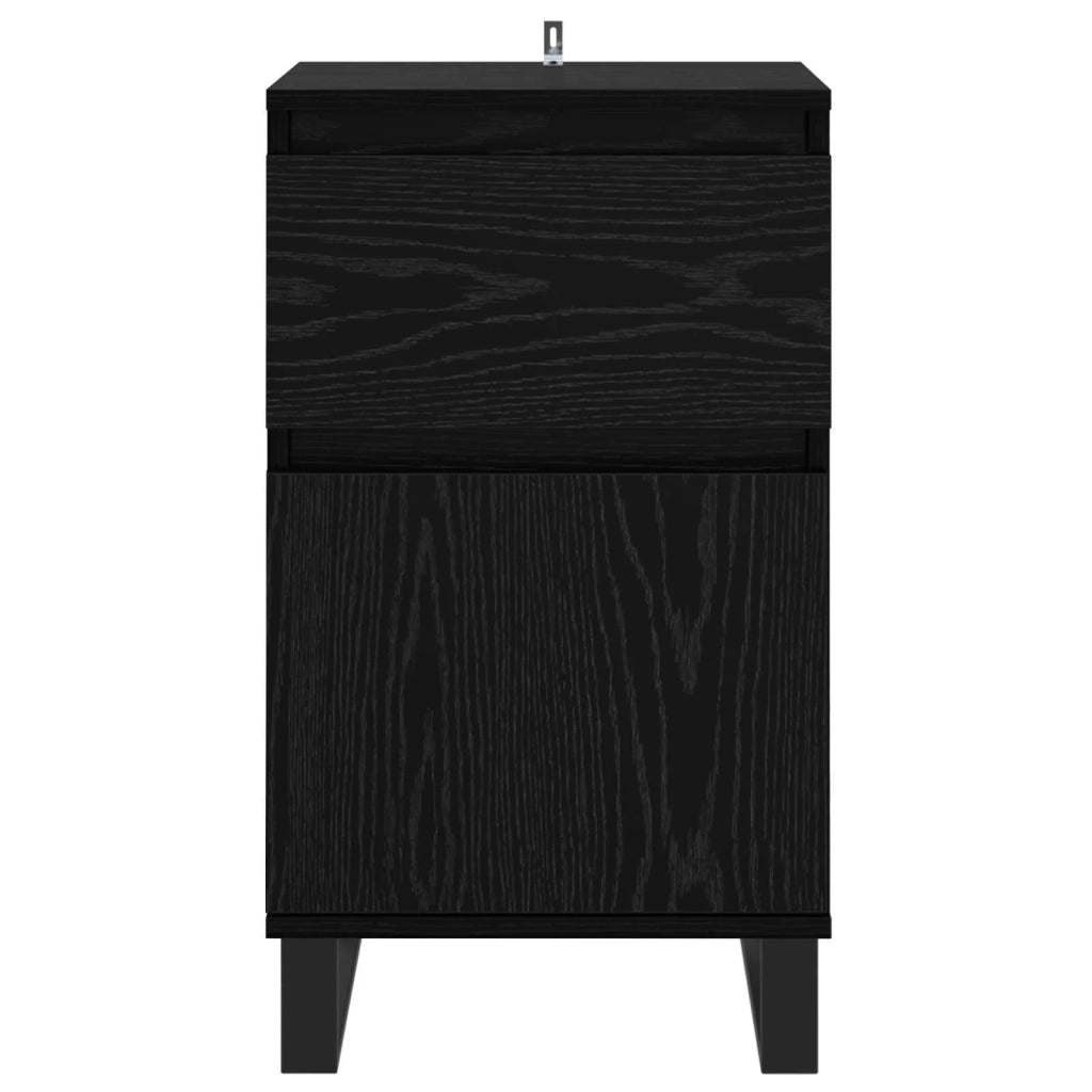 Credenza | Madia | Buffet da pranzo | Armadio da pranzo Rovere nero 35 x 40 x 70 cm Legno multistrato