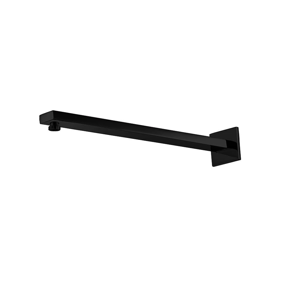 Braccio doccia a parete acciaio inox quadrato 30 cm MOSCA - Nero Opaco