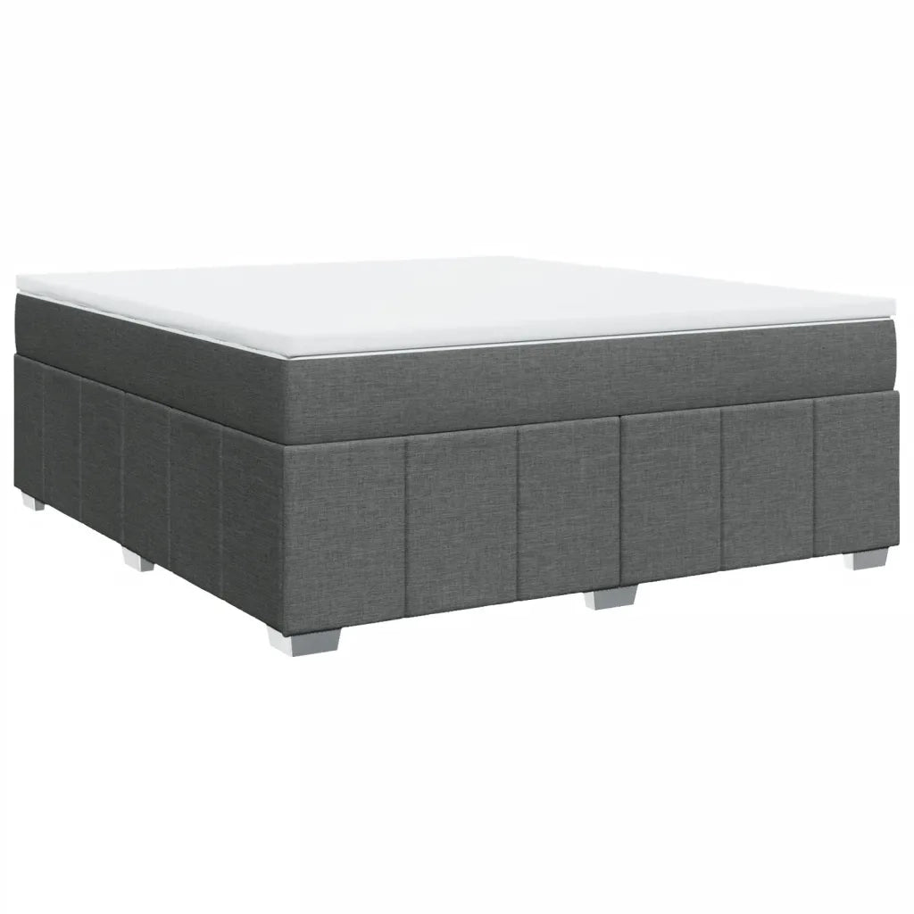 vidaXL Giroletto a Molle con Materasso Grigio Scuro 180x200 cm Tessuto