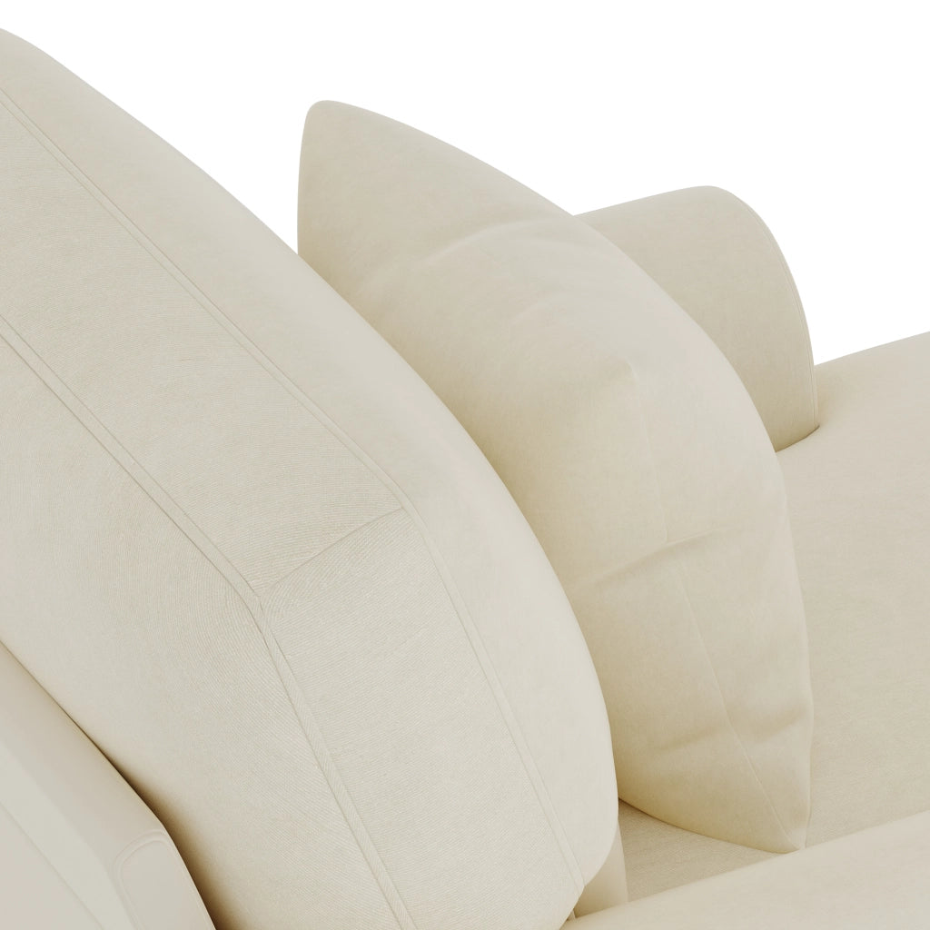 POLTRONA RELAX Reclinabile 133x87x90 cm Velluto Beige