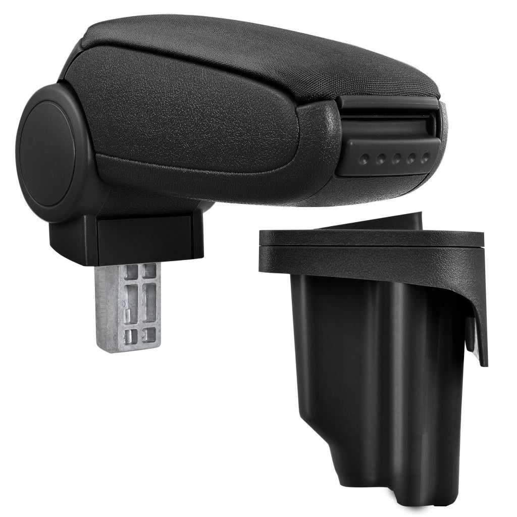 Bracciolo centrale per BMW E46 con scomparto imbottito in tessuto nero 03_0000389